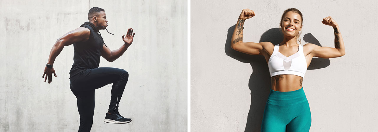Two participants looking ripped from the 14-Day Summer Shred Challenge