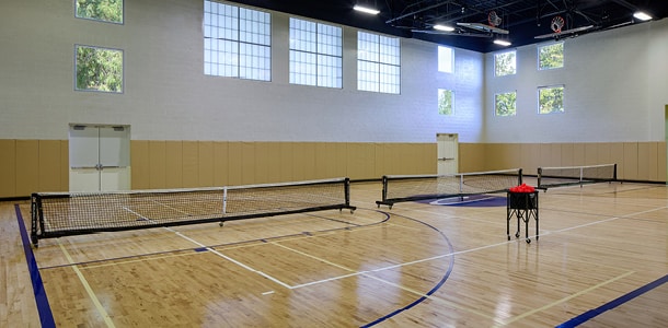 A view of the Pickleball courts at ClubSport Aliso Viejo