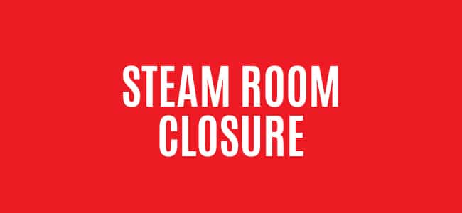Steam Room Closure graphic