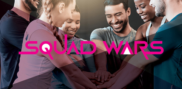 A group of ClubSport members competing in Squad Wars fitness competition