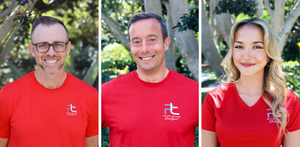 Trainer on Deck with Adam, Michael, and Sophia