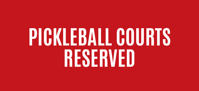 Pickleball courts reserved event tile