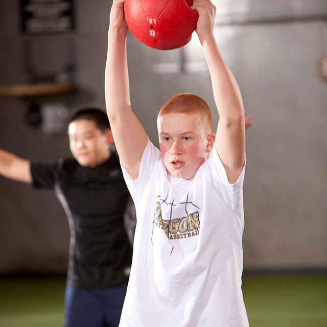 A teen doing athletic training in RGT Teen Training